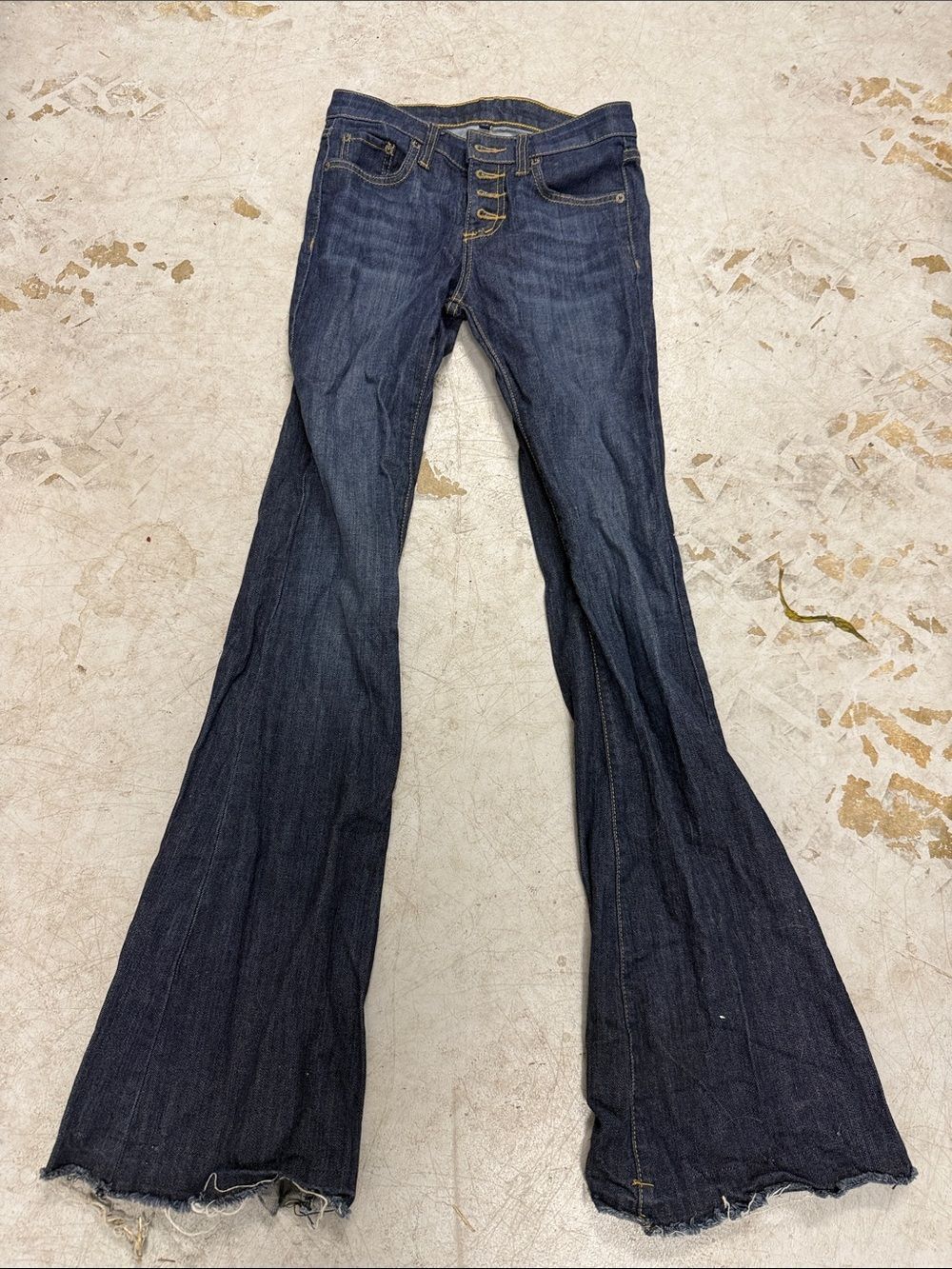 Carmar Dark Blue High-Rise Flared Jeans - Size 25 Jeans